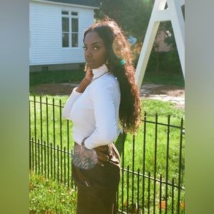 Brown Classic high waist casual trousers